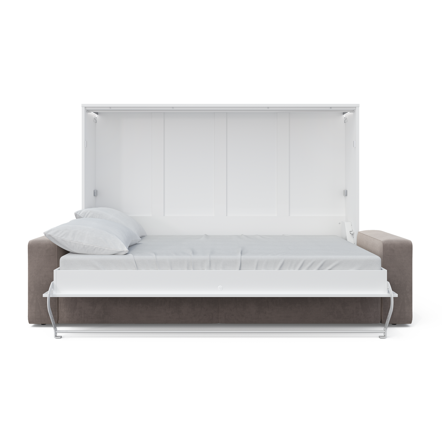 Horizontal Murphy bed INVENTO with a Sofa, European FULL XL