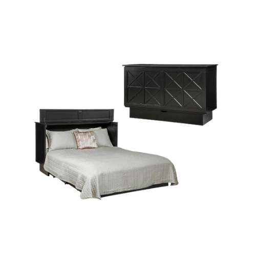 Creden-ZzZ Essex Queen Black Murphy Cabinet Bed