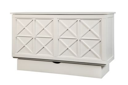 Creden-ZzZ Essex Queen White Murphy Cabinet Bed