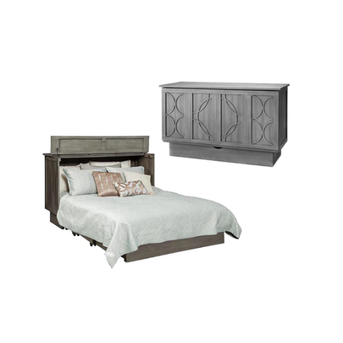 Creden-ZzZ Brussels Charcoal Queen Murphy Cabinet Bed