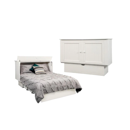 Creden-ZzZ Cottage Queen Size Murphy Cabinet Bed White