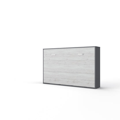 Horizontal Murphy Bed INVENTO, European Full Size with mattress