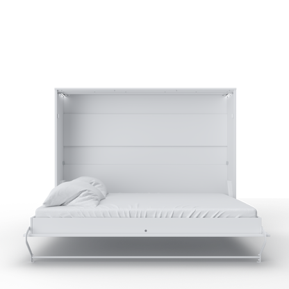 Horizontal Murphy bed INVENTO with a Sofa, European Queen
