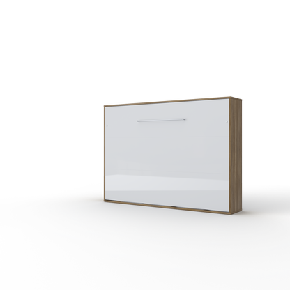 Horizontal European FULL XL Murphy bed with mattress and LED included Invento