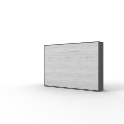 Horizontal European FULL XL Murphy bed with mattress and LED included Invento