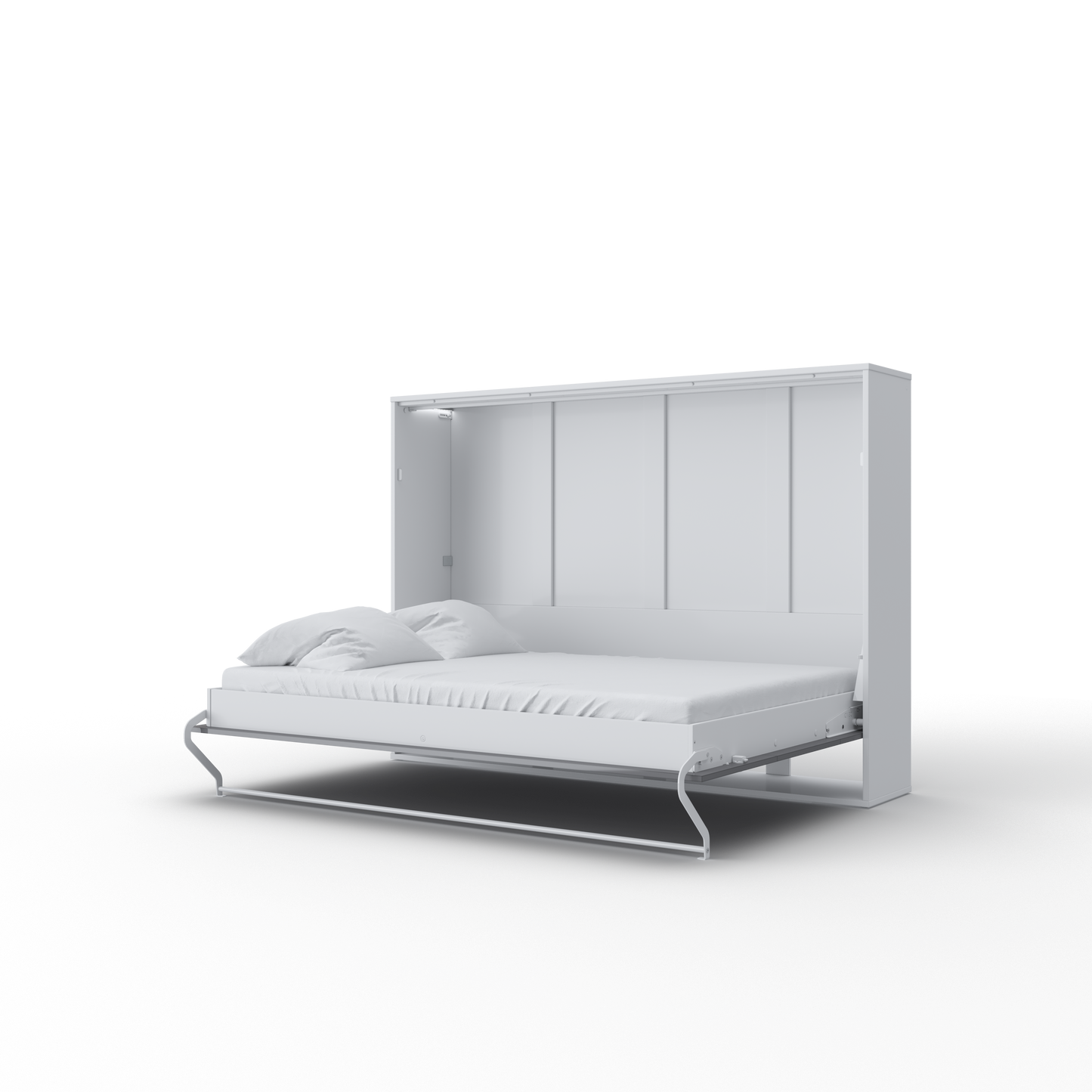 Horizontal European FULL XL Murphy bed with mattress and LED included Invento