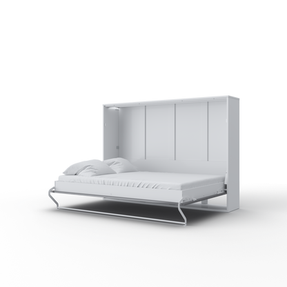 Horizontal European FULL XL Murphy bed with mattress and LED included Invento