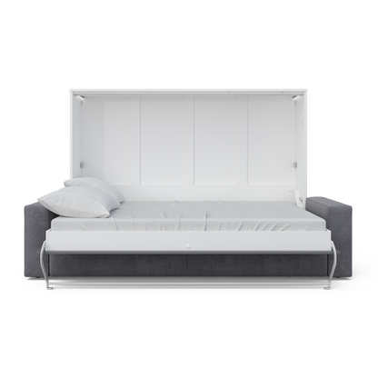 Horizontal Murphy bed INVENTO with a Sofa, European Queen