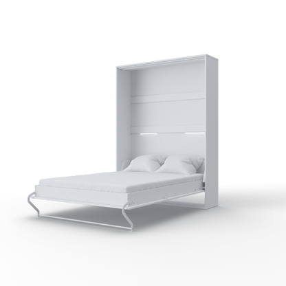Vertical Murphy bed Invento European FULL XL with mattress and LED included