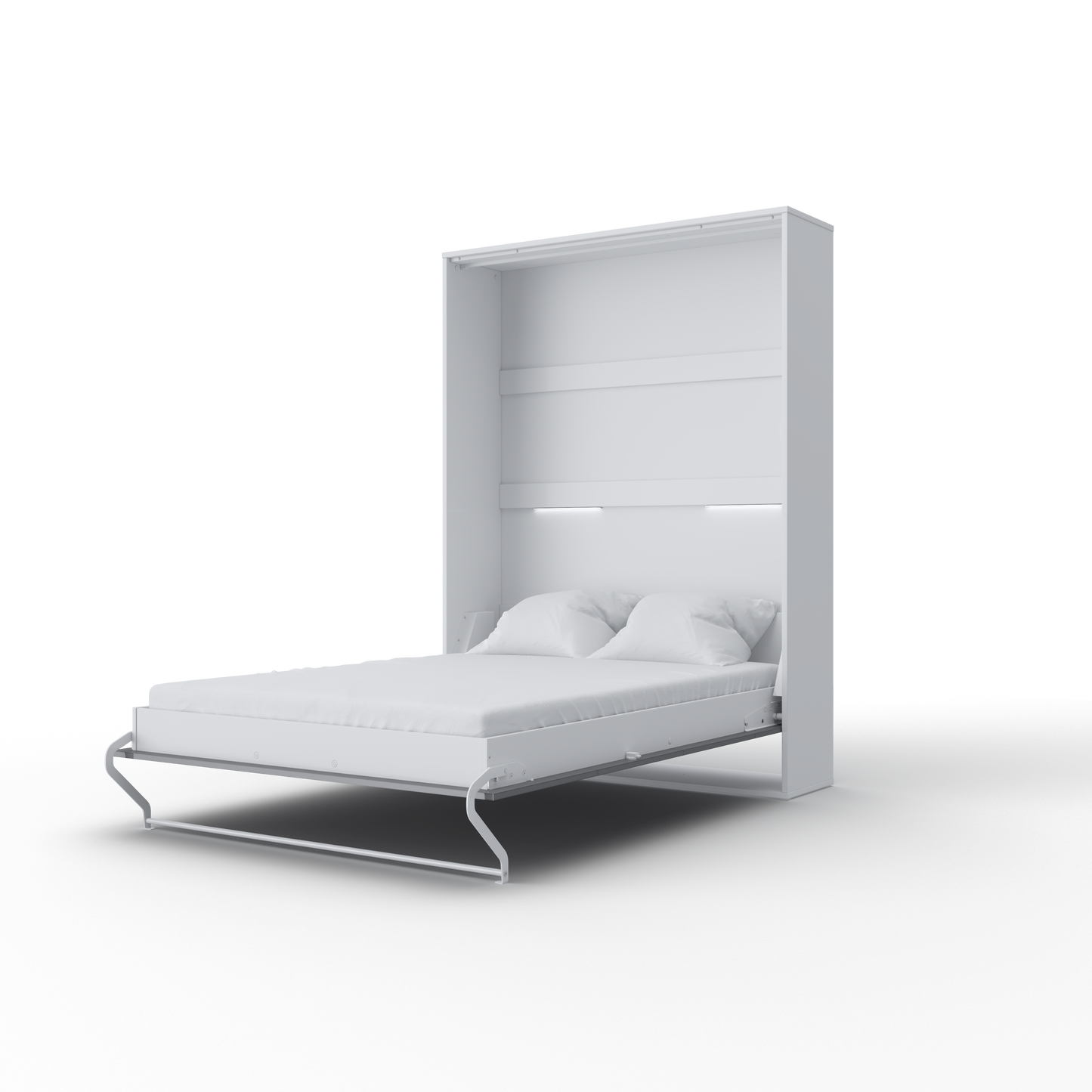 Vertical Murphy bed Invento European FULL XL with mattress and LED included