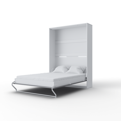 Vertical Murphy bed Invento European FULL XL with mattress and LED included