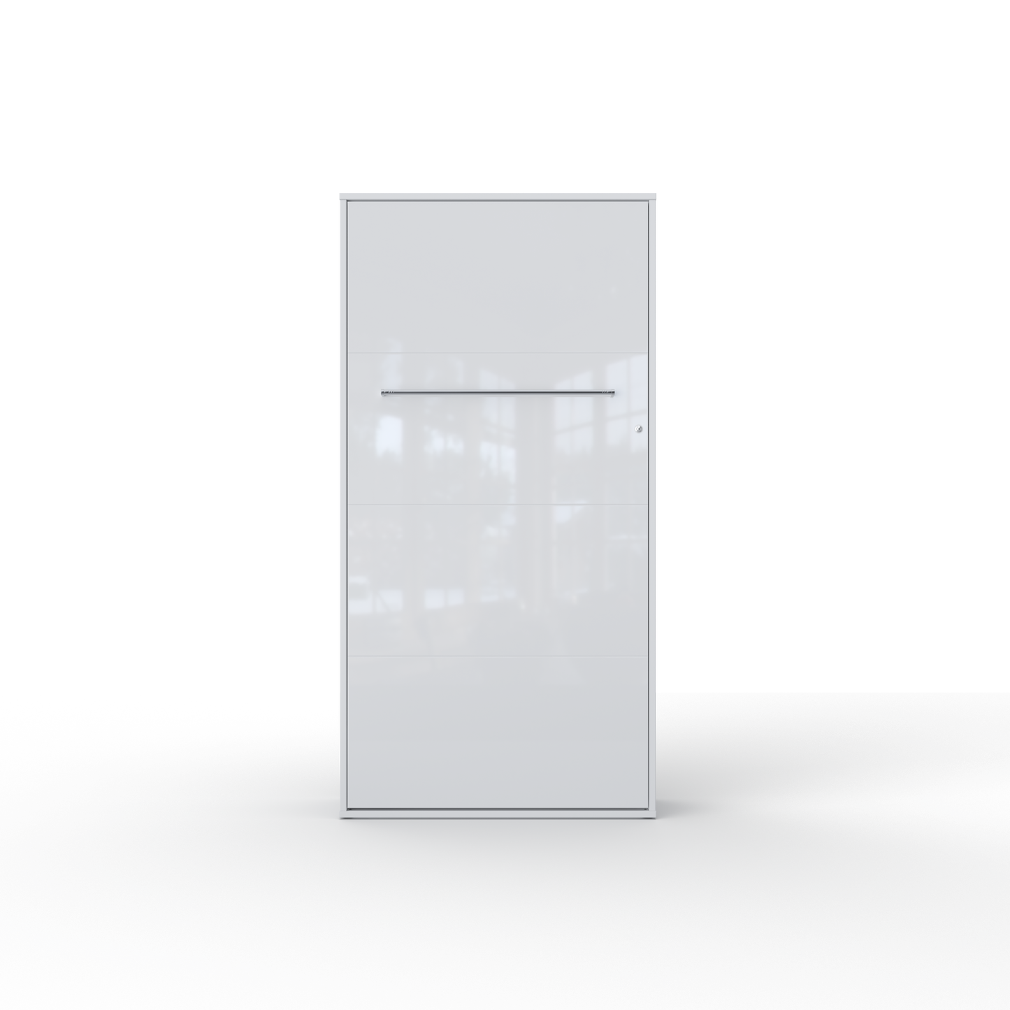 Vertical European TWIN size Murphy bed INVENTO with mattress, LED included