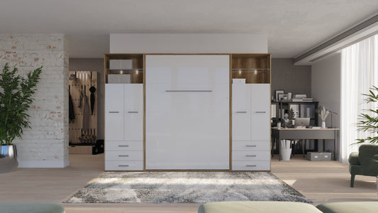 Vertical Murphy Bed Invento. European Queen + 2 cabinets