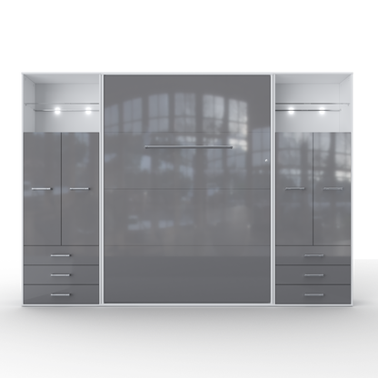 Vertical Murphy Bed Invento. European Queen + 2 cabinets