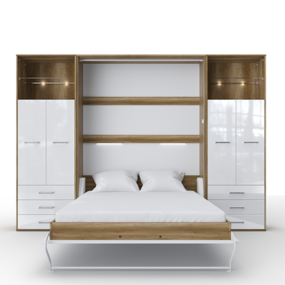 Vertical Murphy Bed Invento. European Queen + 2 cabinets