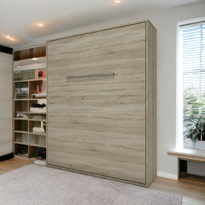 Vertical European QUEEN size Murphy bed INVENTO, LED included